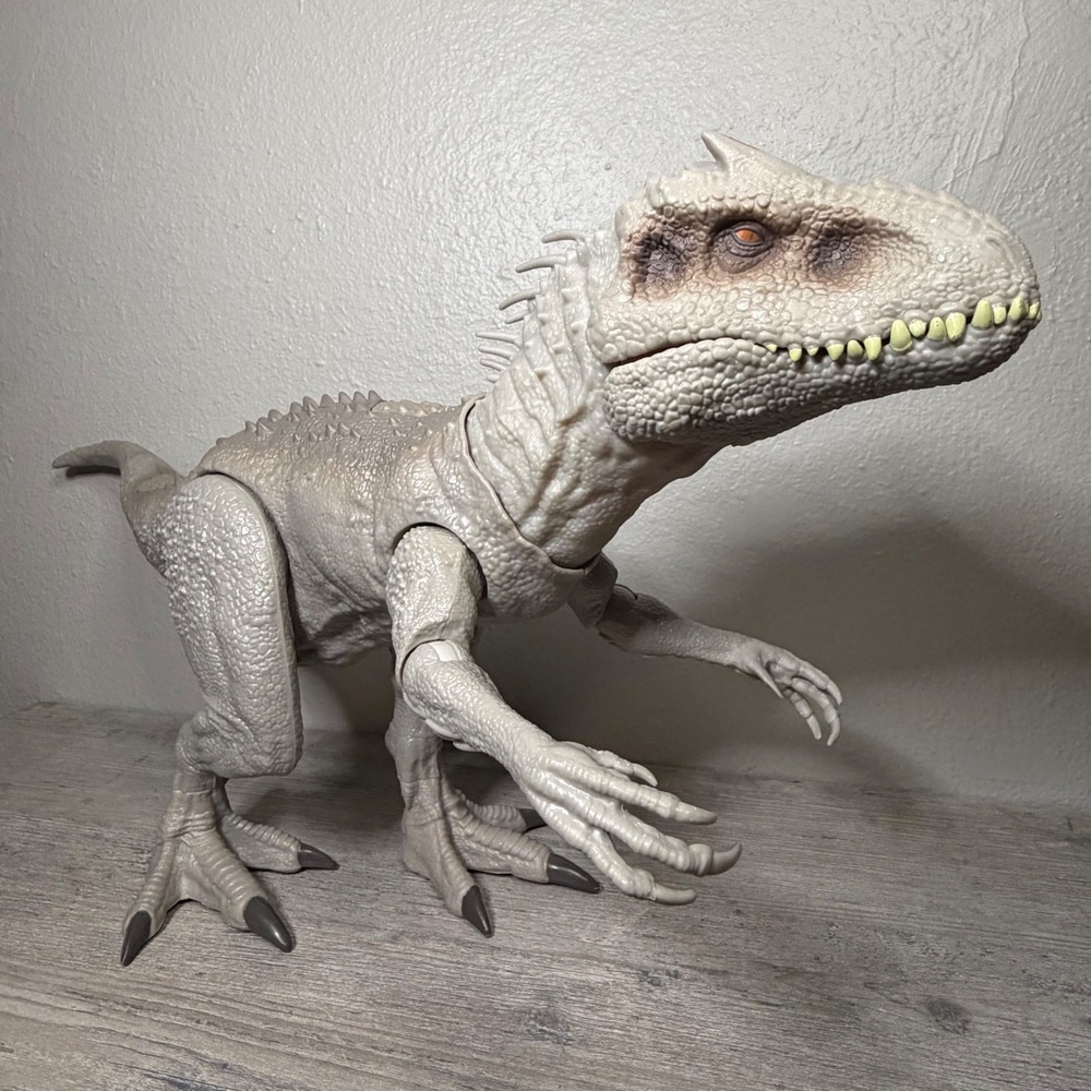 Jurassic World Mattel Indominus Rex Action Figure Sound Dinosaur Grey GCT95 23"